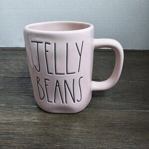 NWT Rae Dunn Artisan Jelly Beans Pink Coffee Mug Easter 2021 Magenta
